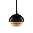 Currey & Company Salviati 9.75" Black Gold 1-Light Pendant 3
