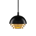 Currey & Company Salviati 9.75" Black Gold 1-Light Pendant 