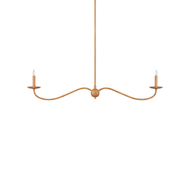 Currey & Company Saxon 43.25" 2-Light Linear Chandelier 12