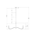 Currey & Company Saxon 43.25" 2-Light Linear Chandelier 14