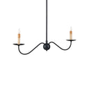 Currey & Company Saxon 43.25" 2-Light Linear Chandelier 2