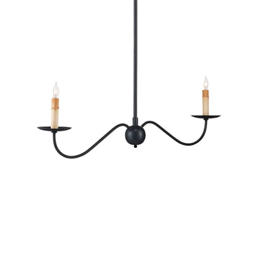 Currey & Company Saxon 43.25" 2-Light Linear Chandelier 2