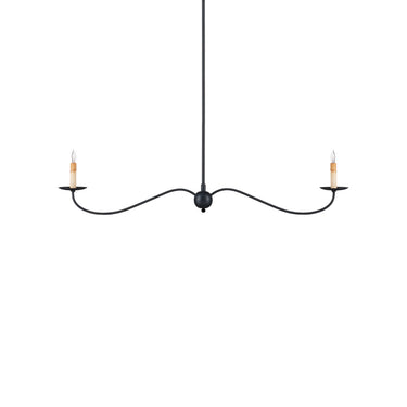 Currey & Company Saxon 43.25" 2-Light Linear Chandelier 3