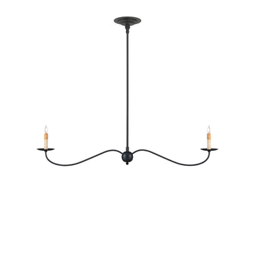Currey & Company Saxon 43.25" 2-Light Linear Chandelier 4