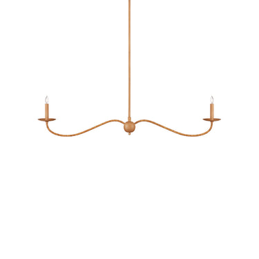 Currey & Company Saxon 43.25" 2-Light Linear Chandelier 8