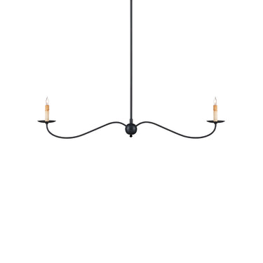 Currey & Company Saxon 43.25" 2-Light Linear Chandelier 