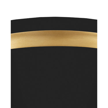 Currey & Company Serenity 18.5" Black LED Flush Mount 1