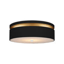 Currey & Company Serenity 18.5" Black LED Flush Mount 