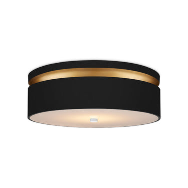 Currey & Company Serenity 18.5" Black LED Flush Mount 