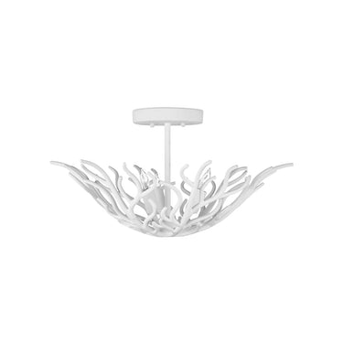 Currey & Company Snowfall 21.5" 3-Light Semi-Flush Mount 4
