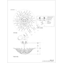 Currey & Company Snowfall 21.5" 3-Light Semi-Flush Mount 5
