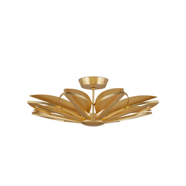 Currey & Company Stewart 31.5" Gold 8-Light Semi-Flush Mount 3