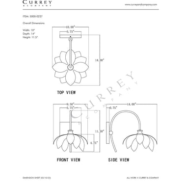 Currey & Company Sweetheart 1-Light Wall Sconce 5