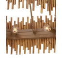 Currey & Company Teahouse 32.25" Rattan 8-Light Convertible Chandelier 2