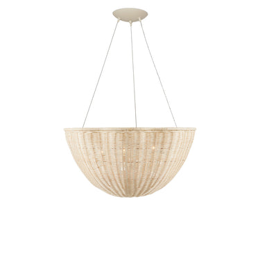 Currey & Company Telos 25.75" Rattan 3-Light Pendant 4