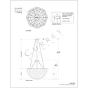 Currey & Company Telos 25.75" Rattan 3-Light Pendant 8