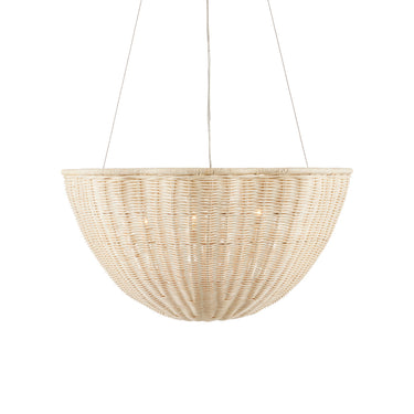 Currey & Company Telos 25.75" Rattan 3-Light Pendant 