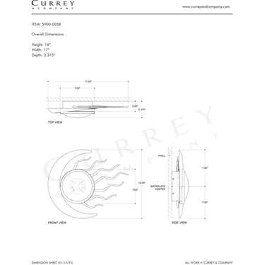 Currey & Company Tona 1-Light Wall Sconce 6