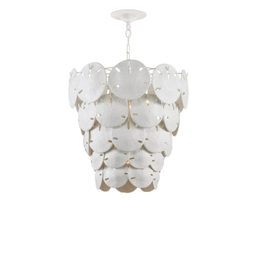 Currey & Company Tulum 20" White 5-Light Chandelier 3