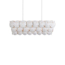 Currey & Company Tulum 39" White 5-Light Oval Chandelier 2