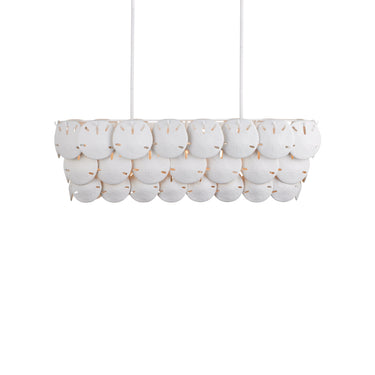 Currey & Company Tulum 39" White 5-Light Oval Chandelier 2
