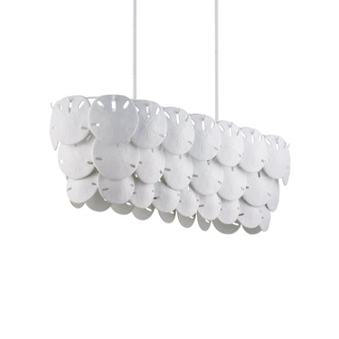 Currey & Company Tulum 39" White 5-Light Oval Chandelier 4