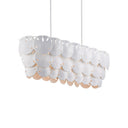 Currey & Company Tulum 39" White 5-Light Oval Chandelier 