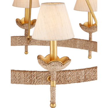 Currey & Company Vichy 35.5" Rope 8-Light Chandelier 1