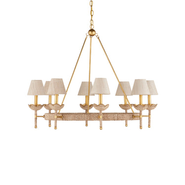 Currey & Company Vichy 35.5" Rope 8-Light Chandelier 2