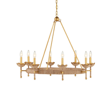 Currey & Company Vichy 35.5" Rope 8-Light Chandelier 3
