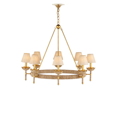 Currey & Company Vichy 35.5" Rope 8-Light Chandelier 5