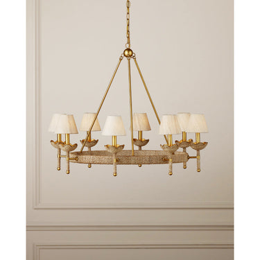 Currey & Company Vichy 35.5" Rope 8-Light Chandelier 6