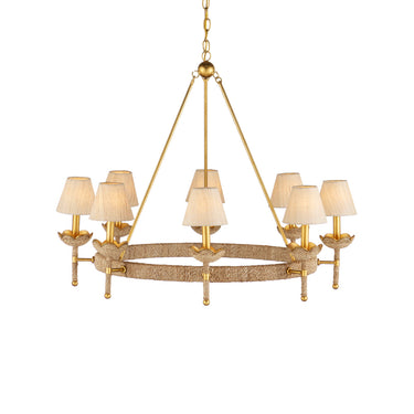 Currey & Company Vichy 35.5" Rope 8-Light Chandelier 