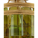 Currey & Company Vintner 15" Green 3-Light Semi-Flush Mount 1