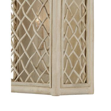 Currey & Company Wanstead Ivory 1-Light Wall Sconce 1