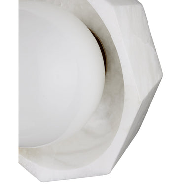 Currey & Company Waystone White 1-Light Wall Sconce 1