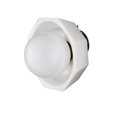 Currey & Company Waystone White 1-Light Wall Sconce 4