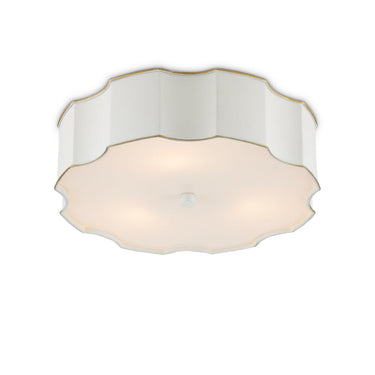Currey & Company Wexford 19.25" White Flush Mount 2