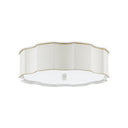 Currey & Company Wexford 19.25" White Flush Mount 3