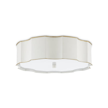 Currey & Company Wexford 19.25" White Flush Mount 3