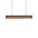 Currey & Company Woodbine 42" Chestnut Rectangular 5-Light Chandelier 2