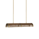 Currey & Company Woodbine 42" Chestnut Rectangular 5-Light Chandelier 4