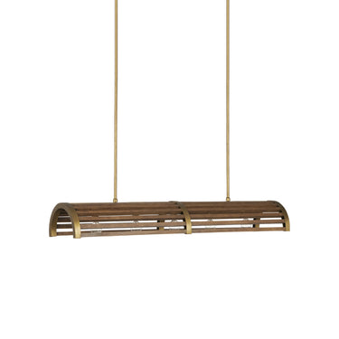 Currey & Company Woodbine 42" Chestnut Rectangular 5-Light Chandelier 4