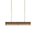 Currey & Company Woodbine 42" Chestnut Rectangular 5-Light Chandelier 5