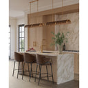 Currey & Company Woodbine 42" Chestnut Rectangular 5-Light Chandelier 7