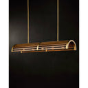Currey & Company Woodbine 42" Chestnut Rectangular 5-Light Chandelier 8