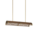 Currey & Company Woodbine 42" Chestnut Rectangular 5-Light Chandelier 