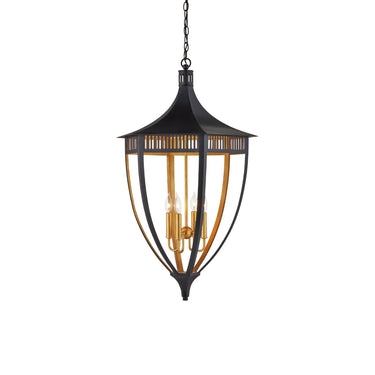 Currey & Company Wycombe 23.5" Black 4-Light Lantern 