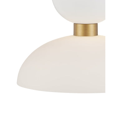 Currey & Company Zevio 15.75" White 1-Light Pendant 1