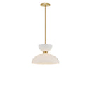 Currey & Company Zevio 15.75" White 1-Light Pendant 4